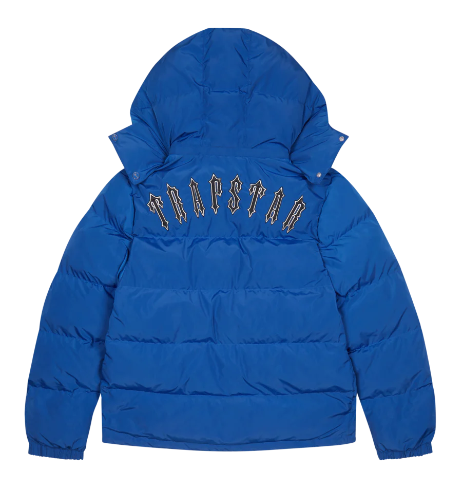 TRAPSTAR IRONGATE DETACHABLE HOODED PUFFER - DAZZLING BLUE