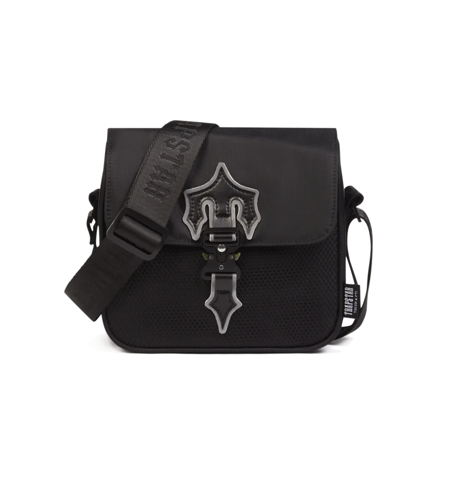 TRAPSTAR IRONGATE T CROSS-BODY BAG - BLACK/REFLECTIVE