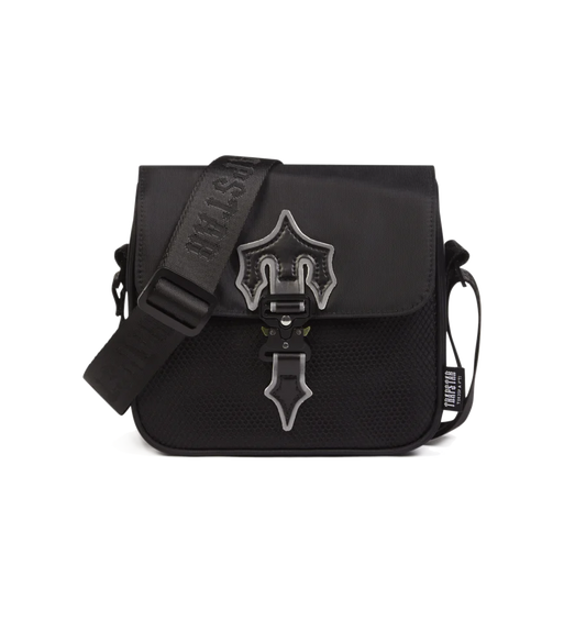 TRAPSTAR IRONGATE T CROSS-BODY BAG - BLACK/REFLECTIVE