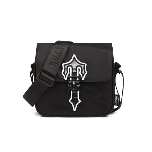 TRAPSTAR IRONGATE T CROSS-BODY BAG - BLACK/WHITE