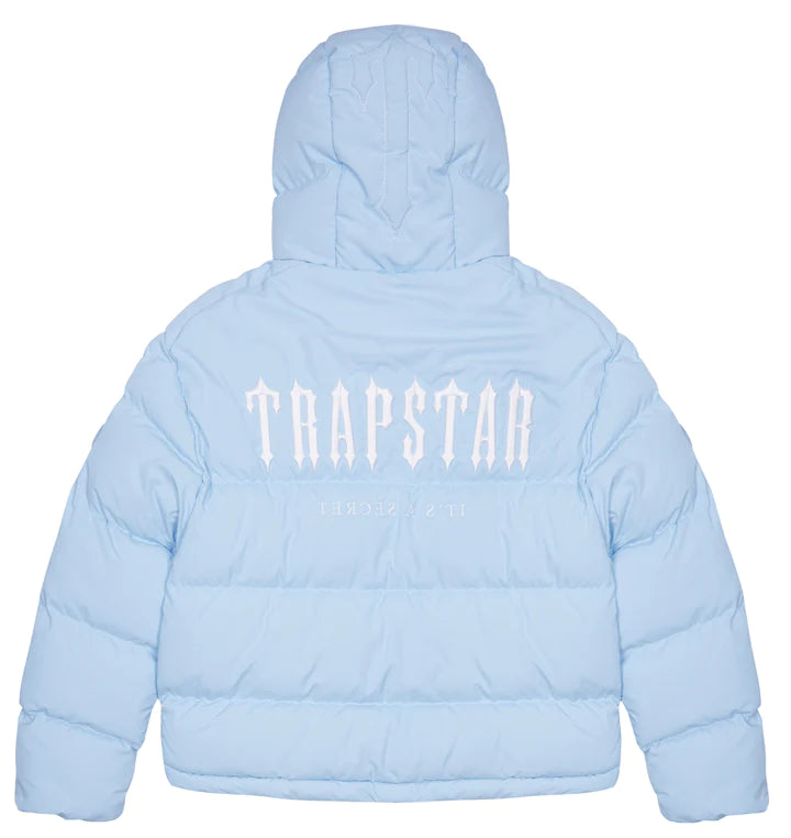 TRAPSTAR DECODED HOODED PUFFER 2.0 - ICE BLUE [NEW IN]