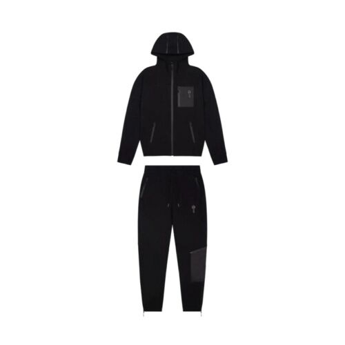 TRAPSTAR IRONGATE T-FLEECE TRACKSUIT - BLACK