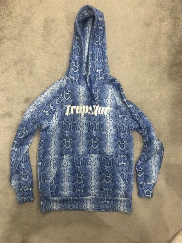 [USED] TRAPSTAR SNAKESKIN HOODIE - BLUE